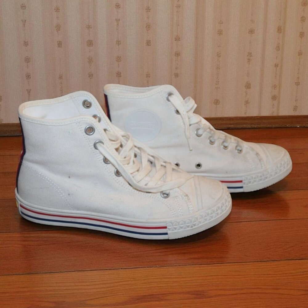 Hood Rockets Flex Arch Canvas Hightop Sneakers Men 5.5 Women 7.5